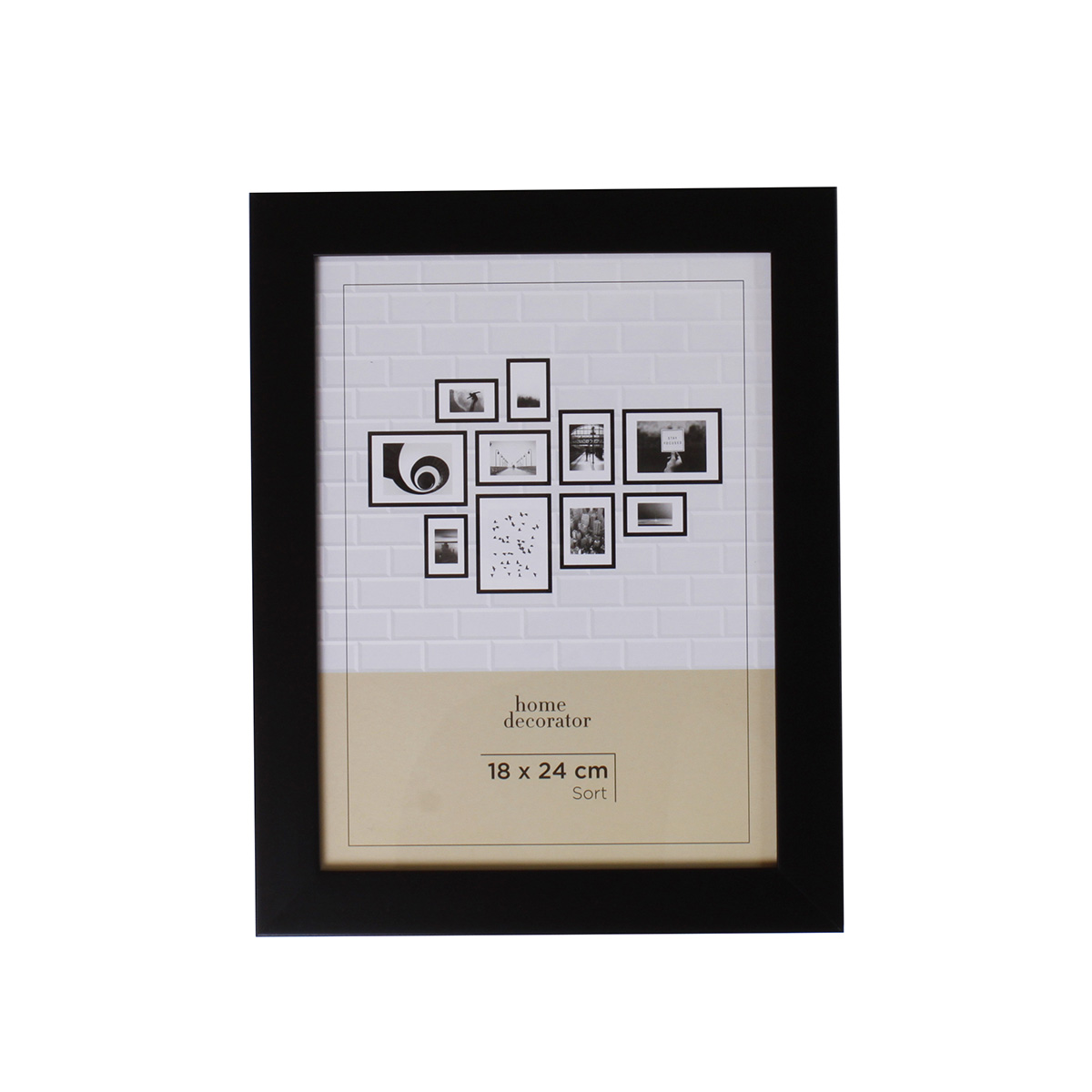 Billedramme, sort | 18x24 cm | Home Decorator