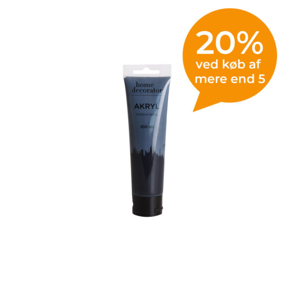 Akryl hobbymaling, 100 ml Sort